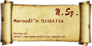 Marosán Szibilla névjegykártya